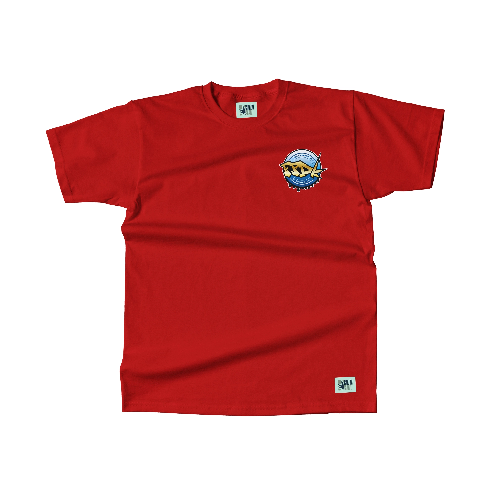 ganja-glam-freshly-pressed-dubs-red-heavy-duty-t-shirt-front